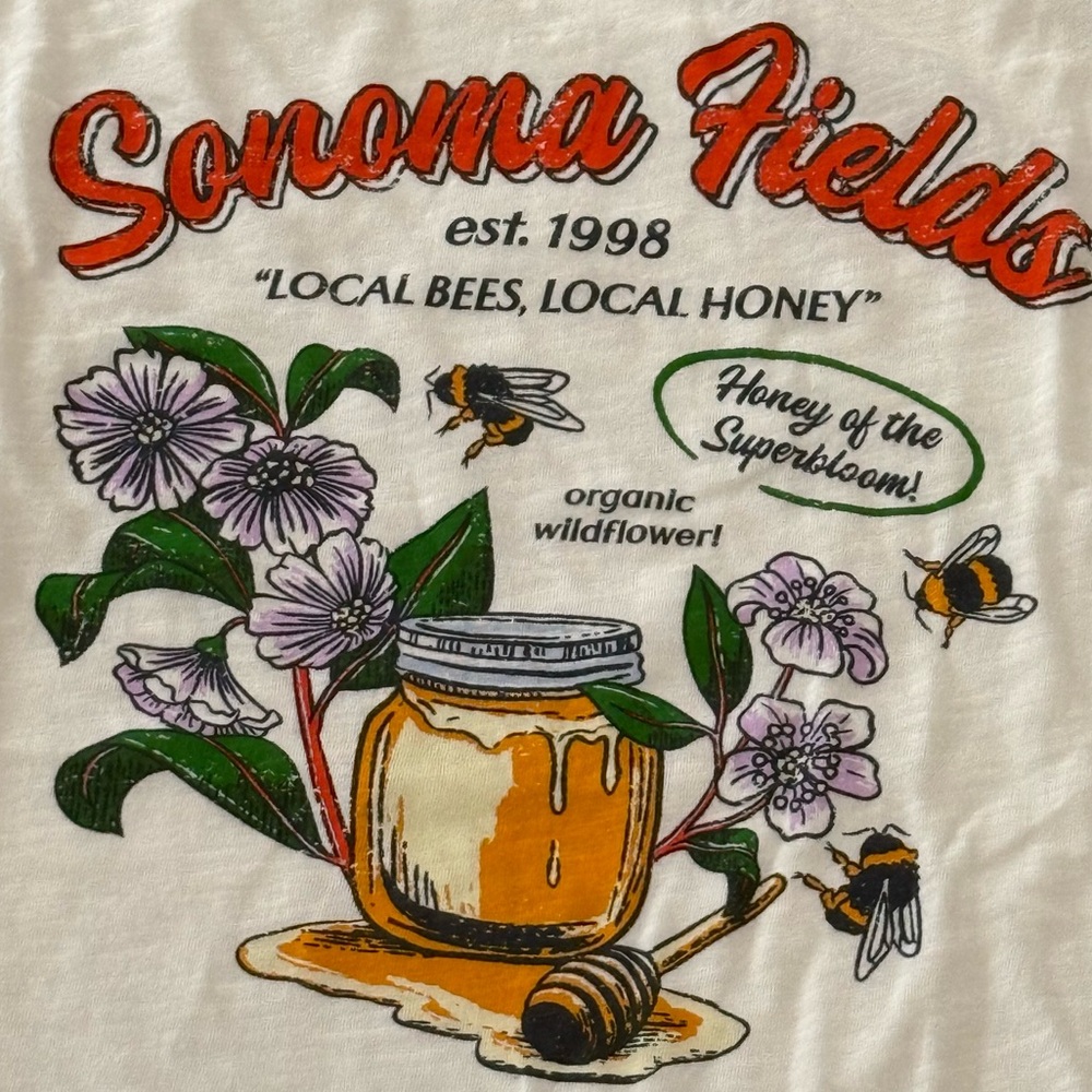 Anthropologie “Sonoma Fields” Oversized Graphic Sleep Tee Tunic Top Small New - Picture 6 of 7
